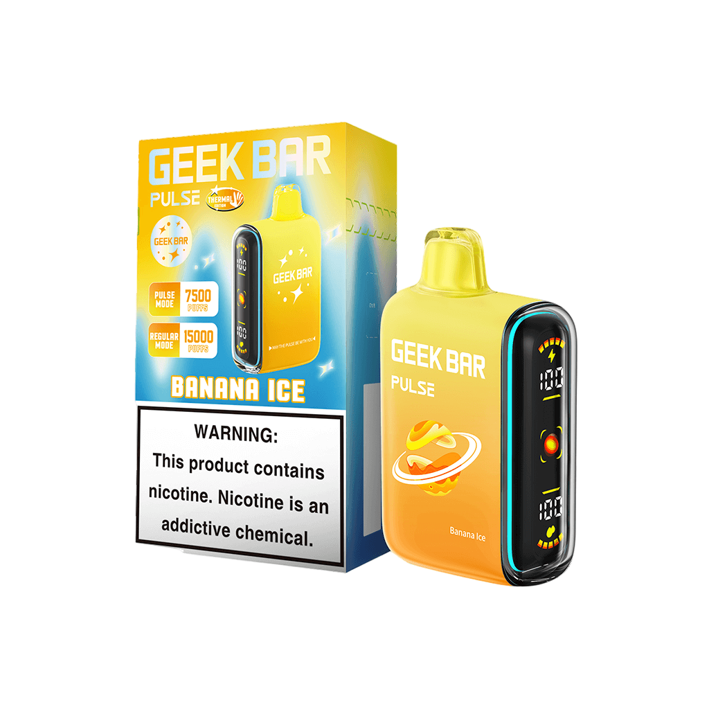 Banana Ice Geek Bar Pulse 15000 disposable vape product photo