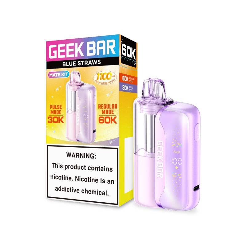 Blue Straws Geek Bar Mate 60K Vape Kit disposable vape product photo