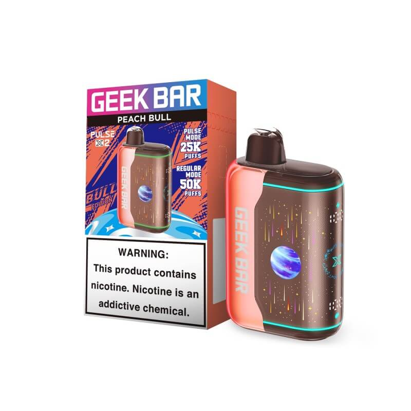 Peach Bull Geek Bar Pulse X 2 50K Vape disposable vape product photo