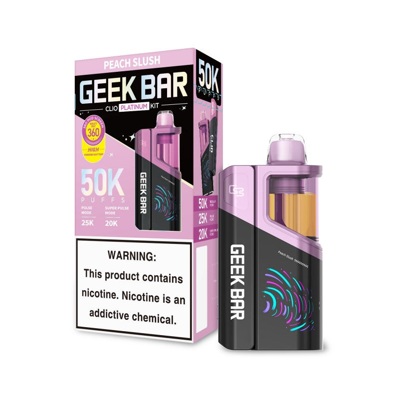 Peach Slush Geek Bar Clio 50K Vape Kit disposable vape product photo