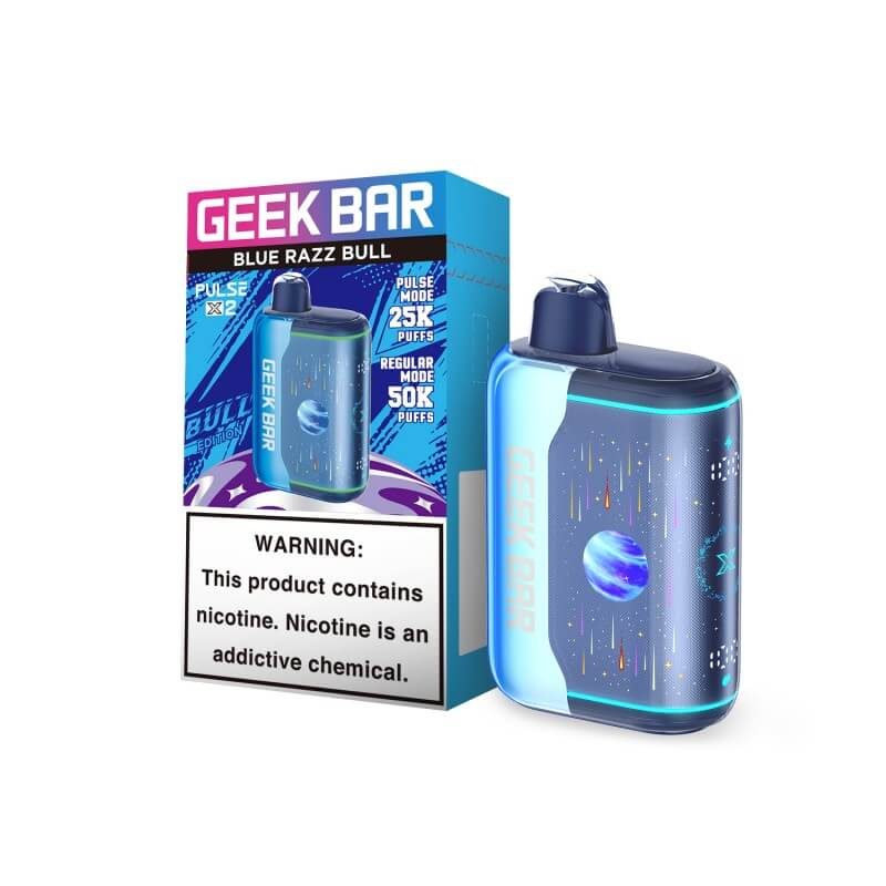 Blue Razz Bull Geek Bar Pulse X 2 50K Vape disposable vape product photo