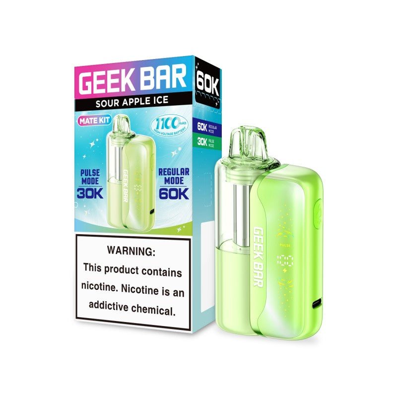 Sour Apple Ice Geek Bar Mate 60K Vape Kit disposable vape product photo