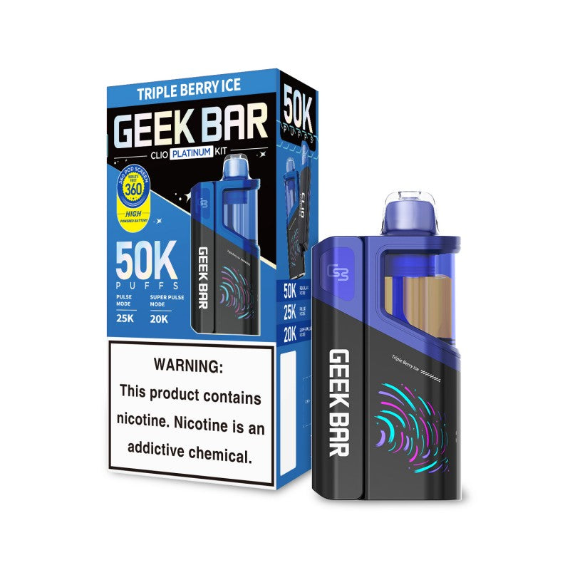 Triple Berry Ice Geek Bar Clio 50K Vape Kit disposable vape product photo