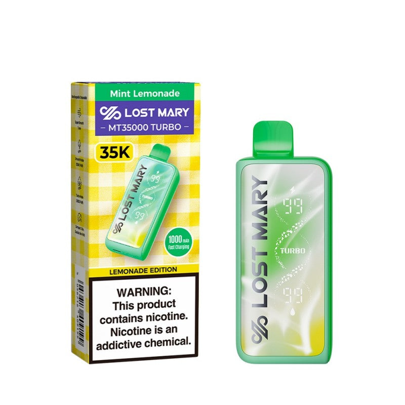 Mint Lemonade Lost Mary MT35000 Turbo Vape disposable vape product photo