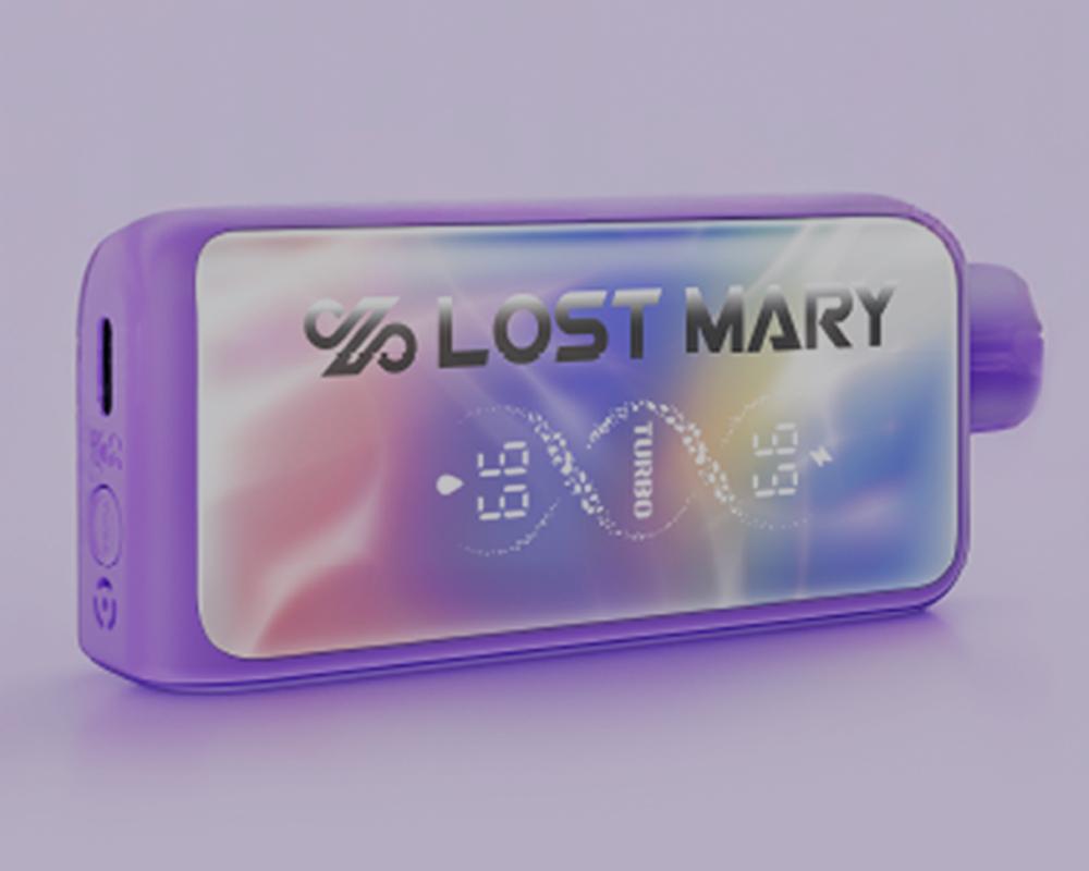 Lost Mary MT35000 Turbo in purple Lost Mary MT35000 Turbo disposable vape in purple, an example of clearly labeled branding in the EB Vapes catalog