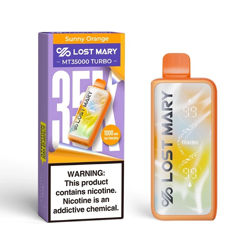 Sunny Orange Lost Mary MT35000 Turbo Vape disposable vape product photo