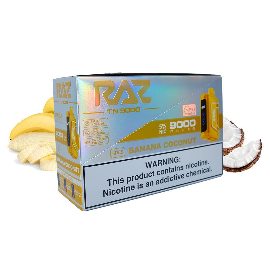 Raz TN9000 vape package front view